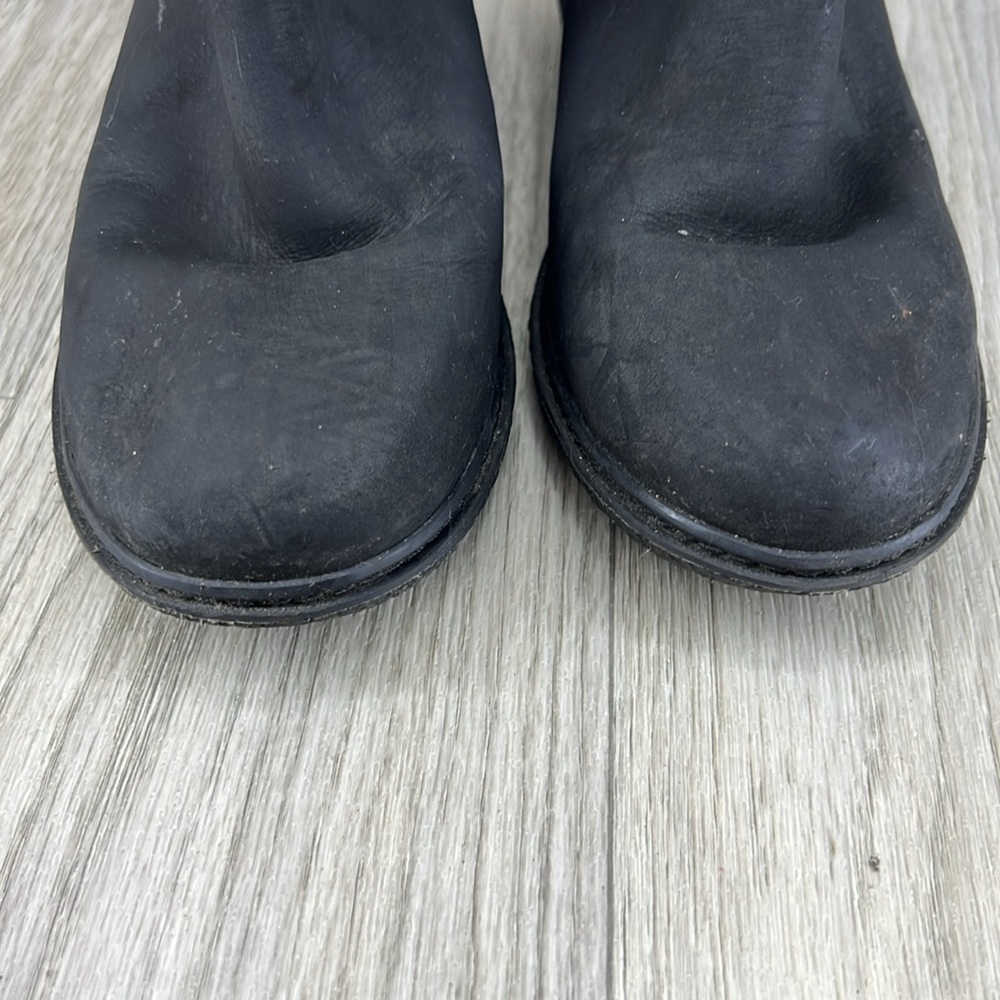 Timberland Amston Chelsea Pull On Leather Black Wedge Boots Women - Picture 3 of 10